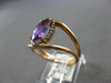 WIDE 1.43CT FANCY YELLOW DIAMOND & AAA AMETHYST 14KT ROSE GOLD 3D LOVE KNOT RING
