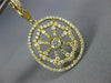 ESTATE LARGE 1.74CT DIAMOND 18KT YELLOW GOLD OVAL OPEN FILIGREE HANGING EARRINGS