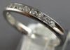 ESTATE .25CT DIAMOND 14K WHITE GOLD CLASSIC 2MM CHANNEL WEDDING ANNIVERSARY RING