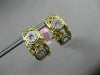 ESTATE .15CT DIAMOND 14KT TWO TONE GOLD CIRCLE OF LIFE FILIGREE CLIP ON EARRINGS