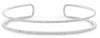 ESTATE .32CT DIAMOND 14KT WHITE GOLD 3D CLASSIC 2 ROW PAVE CUFF BANGLE BRACELET