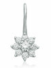ESTATE 1.52CT DIAMOND 14KT WHITE GOLD CLASSIC FLOWER LEVERBACK HANGING EARRINGS