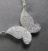 ESTATE .21CT DIAMOND 14KT WHITE GOLD 3D CLASSIC BUTTERFLY LOVE NECKLACE
