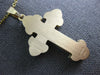ESTATE LARGE .89CT DIAMOND 14KT YELLOW GOLD 3D HANDCRAFTED CLASSIC CROSS PENDANT