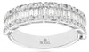 .80CT DIAMOND 14KT WHITE GOLD 3D ROUND & BAGUETTE SEMI ETERNITY ANNIVERSARY RING