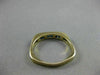 ESTATE .60CT AAA ASSCHER CUT SAPPHIRE 14KT YELLOW GOLD WEDDING RING BAND #20288