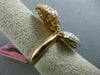 ESTATE EXTRA LARGE 4.14CT DIAMOND 18KT WHITE & ROSE GOLD BUTTERFLY FLOWER RING