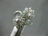ESTATE LARGE 3.0CT DIAMOND 14KT WHITE GOLD DOUBLE FLOWER CRISS CROSS SWIRL RING
