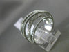 ESTATE WIDE 1.13CT DIAMOND 18KT WHITE GOLD 3D MULTI ROW CRISS CROSS FUN RING