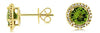 2.4CT DIAMOND & AAA PERIDOT 14KT YELLOW GOLD 3D CLASSIC ROUND HALO STUD EARRINGS