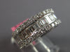 LARGE 3.64CT DIAMOND 18K WHITE GOLD 3D ROUND & BAGUETTE WEDDING ANNIVERSARY RING