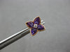 1.81CT DIAMOND & AAA AMETHYST 14K ROSE GOLD PEAR SHAPE & ROUND FILIGREE EARRINGS