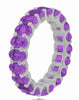 4.80CT AAA AMETHYST 14KT WHITE GOLD CLASSIC OVAL SHARED PRONG ETERNITY FUN RING