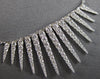 LARGE 1.60CT DIAMOND 18KT WHITE GOLD 3D MULTI BAR GRADUATING CROWN FUN NECKLACE