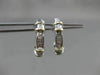 ESTATE .25CT BAGUETTE DIAMOND 14KT WHITE & YELLOW GOLD UMBRELLA EARRINGS #22505
