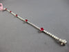 ESTATE 2.92CT DIAMOND & AAA RUBY 14KT WHITE GOLD 3D OVAL & ROUND TENNIS BRACELET