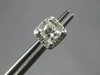 ESTATE 1.10CT DIAMOND 14KT WHITE GOLD PRINCESS & ROUND SQUARE HALO STUD EARRINGS