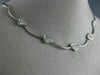ANTIQUE .77CT DIAMOND 14K WHITE GOLD MULTI LOVE HEART MILGRAIN NECKLACE #5207