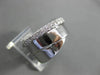 ESTATE WIDE .54CT DIAMOND 14KT WHITE GOLD CRISSCROSS DESIGN FUN RING 13mm #9491