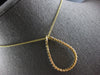 LARGE 1.01CT DIAMOND 14KT YELLOW GOLD 3D CLASSIC OPEN TEAR DROP FLOATING PENDANT