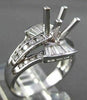 ESTATE WIDE .90CT DIAMOND 18KT WHITE GOLD 3D SEMI MOUNT ENGAGEMENT RING #18545