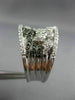 ESTATE LARGE 2.24CT WHITE & BLACK DIAMOND 14KT WHITE GOLD MULTI ROW FLOWER RING