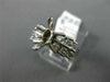 WIDE .84CT DIAMOND 14K WHITE GOLD 2 ROW MARQUISE SEMI MOUNT ENGAGEMENT RING 1540