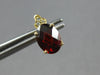 ESTATE 2.50CT DIAMOND & AAA GARNET 14KT YELLOW GOLD CLASSIC FLOWER STUD EARRINGS