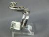 LARGE .71CT DIAMOND 14KT WHITE GOLD 3D SOLITAIRE LOVE KNOT INFINITY FUN RING
