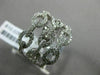 ESTATE LARGE 1.12CT DIAMOND 18KT WHITE GOLD MULTI ROW BY THE YARD LOVE KNOT RING