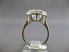 LARGE 5.66CT DIAMOND & AAA AQUAMARINE 14KT WHITE GOLD ROUND HALO ENGAGEMENT RING