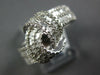 WIDE 1.62CT DIAMOND 18KT WHITE GOLD 3D CLASSIC ROUND & BAGUETTE LOVE KNOT RING