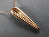 .45CT DIAMOND 14KT ROSE GOLD MULTI ROW ELONGATED TEAR DROP PAVE FLOATING PENDANT