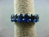 ESTATE LARGE 12.45CT AAA OVAL SAPPHIRE 14K WHITE GOLD ETERNITY ANNIVERSARY RING