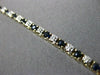 ESTATE 1.35CT DIAMOND & AAA SAPPHIRE 14K W&Y GOLD SQUARE TENNIS BRACELET 22378