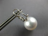 .73CT DIAMOND & SOUTH SEA PEARL 18KT WHITE GOLD CLASSIC CLIP ON HANGING EARRINGS