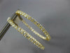 LARGE 2.91CT DIAMOND 18KT YELLOW GOLD INSIDE OUT SHARE PRONG OVAL HOOP EARRINGS