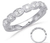 .30CT DIAMOND 14KT WHITE GOLD 3D ROUND MARQUISE SHAPE & HEXAGON ANNIVERSARY RING