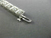 ESTATE WIDE 4CT DIAMOND 14KT WHITE GOLD SQUARE MILGRAIN CLASSIC TENNIS BRACELET