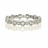 ESTATE LARGE .43CT DIAMOND 18KT WHITE GOLD 3D MULTI BAND ETERNITY STACKABLE RING