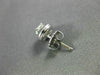 ESTATE LARGE .6CT DIAMOND 18K WHITE GOLD CLASSIC FLOWER SOLITAIRE EARRINGS 6407