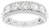 ESTATE 1.66CT DIAMOND 14KT WHITE GOLD 3D SHARED PRONG WEDDING ANNIVERSARY RING