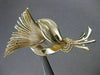 ANTIQUE LARGE 14KT YELLOW GOLD FLOWER GRAIN SHEAF FILIGREE PIN BROOCH #49X23