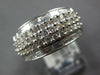 ESTATE WIDE 1.52CT DIAMOND 18KT WHITE GOLD 3D ROUND & BAGUETTE ANNIVERSARY RING
