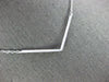 ESTATE LARGE .37CT DIAMOND & AAA SAPPHIRE 18KT WHITE GOLD 3D V SHAPE NECKLACE
