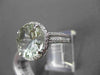 ESTATE LARGE 4.95CT DIAMOND & AAA GREEN AMETHYST 14K WHITE GOLD DOUBLE BAND RING