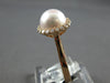 ESTATE .29CT DIAMOND & AAA SOUTH SEA PEARL 14K ROSE GOLD 3D ROUND HALO LOVE RING