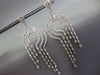EXTRA LARGE 4.50CT DIAMOND 14K WHITE GOLD HORSE SHOE CHANDELIER HANGING EARRINGS