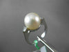 ESTATE .16CT DIAMOND & AAA SOUTH SEA PEARL 18KT WHITE GOLD 3D ENGAGEMENT RING