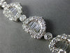 ESTATE LARGE 10.34CT ROUND BAGUETTE DIAMOND 18K WHITE GOLD HEART TENNIS BRACELET
